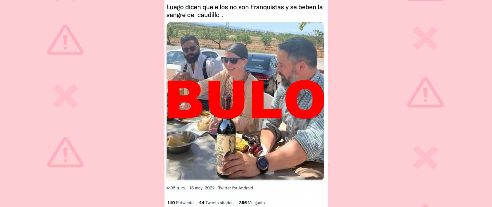 Material visual publicado por Maldita.es para analizar el contenido desmentido. Conserva sus marcas y su contexto documental.