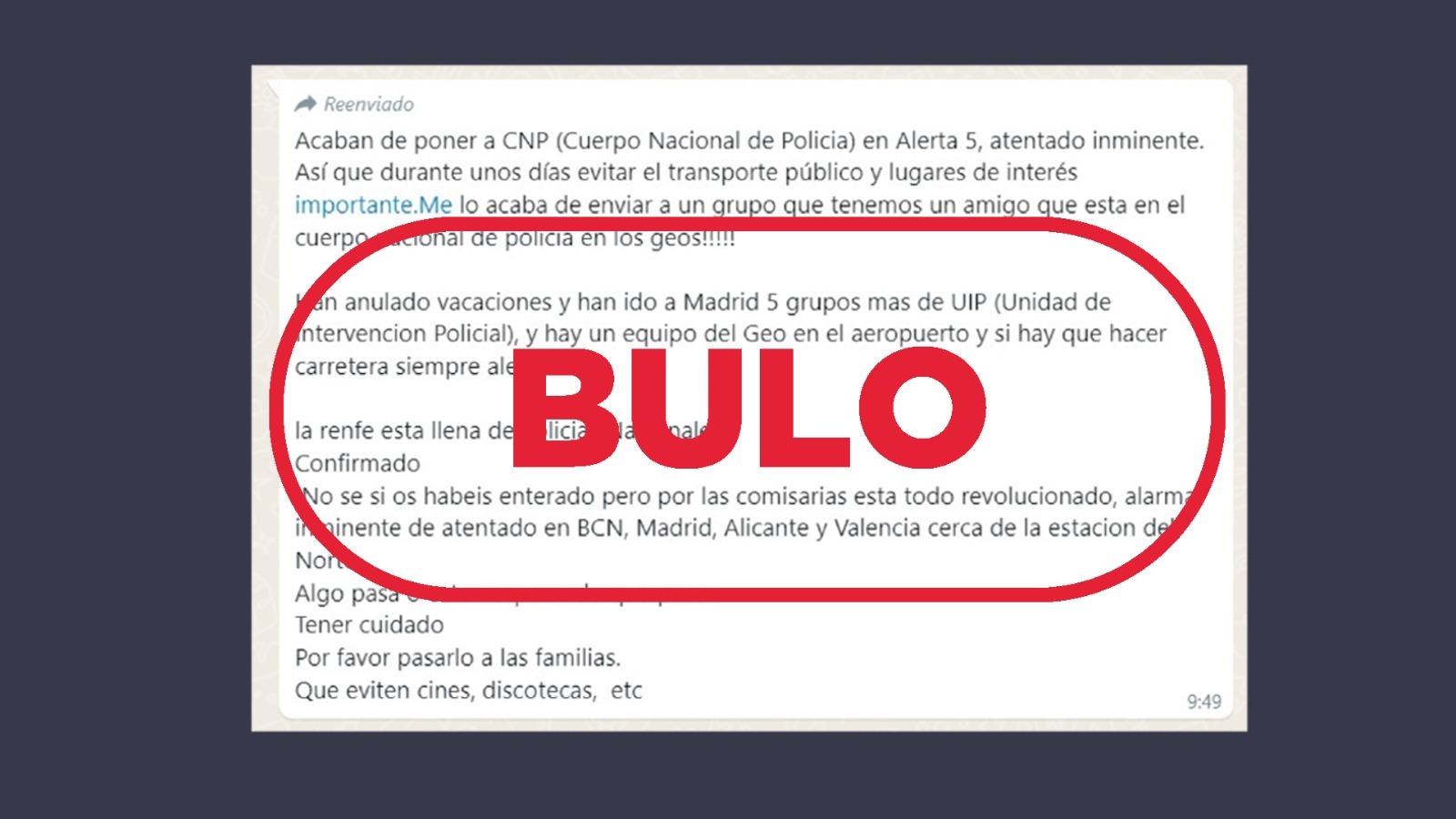 Material visual publicado por VerificaRTVE para analizar el contenido desmentido. Conserva sus marcas y su contexto documental.