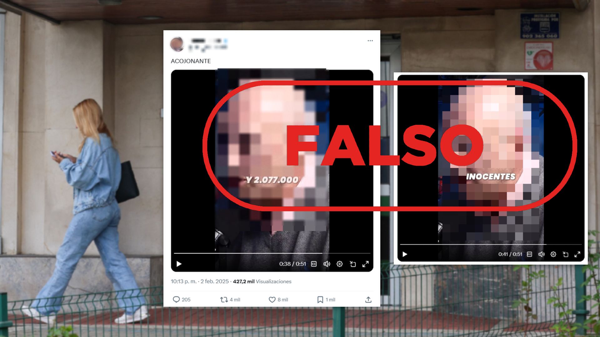 Material visual de VerificaRTVE para el caso: La ayuda que el vídeo presenta como automática por denunciar.