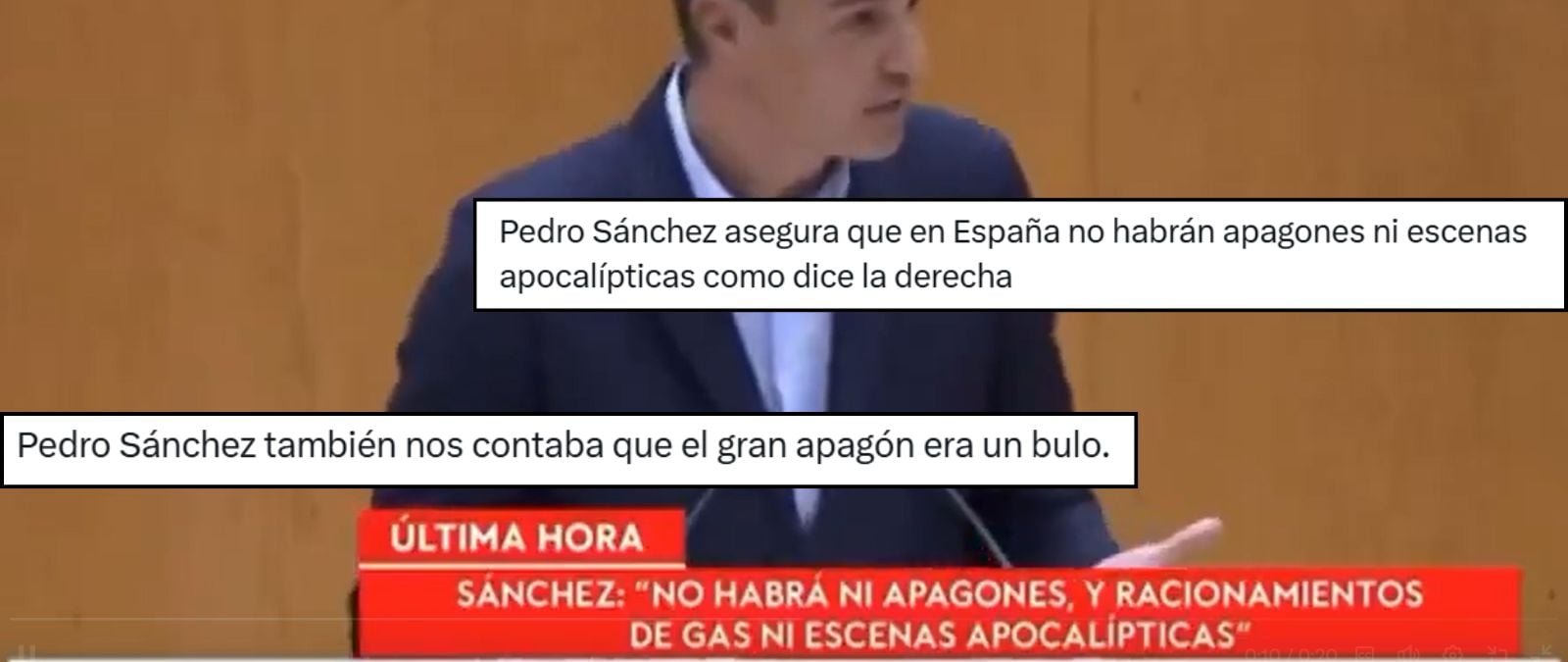 Material publicado por Maldita.es para analizar el caso: Un discurso energético de 2022 presentado como respuesta al apagón de 2025.