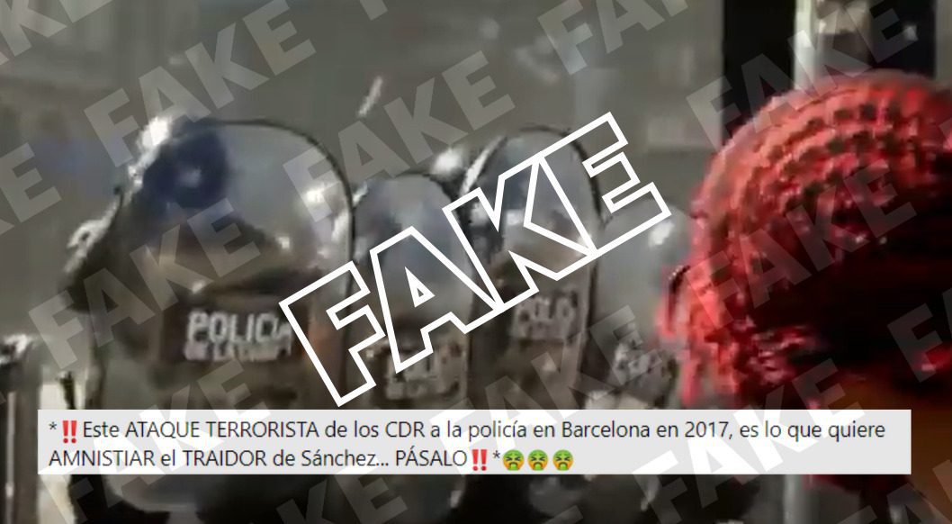 Material visual de Newtral para el caso: Un vídeo de Argentina presentado como un ataque de los CDR.